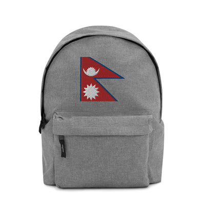 NEPAL FLAG Embroidered Backpack