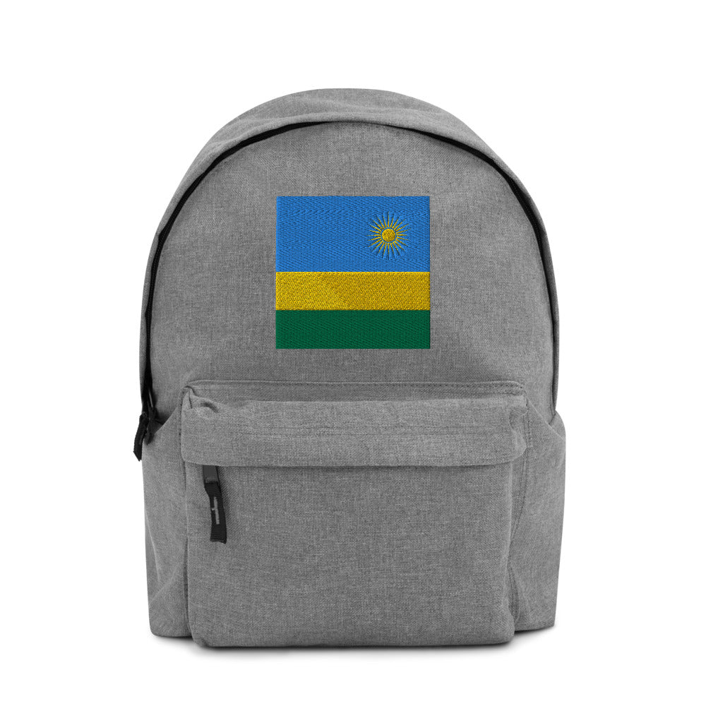 RWANDA FLAG Embroidered Backpack