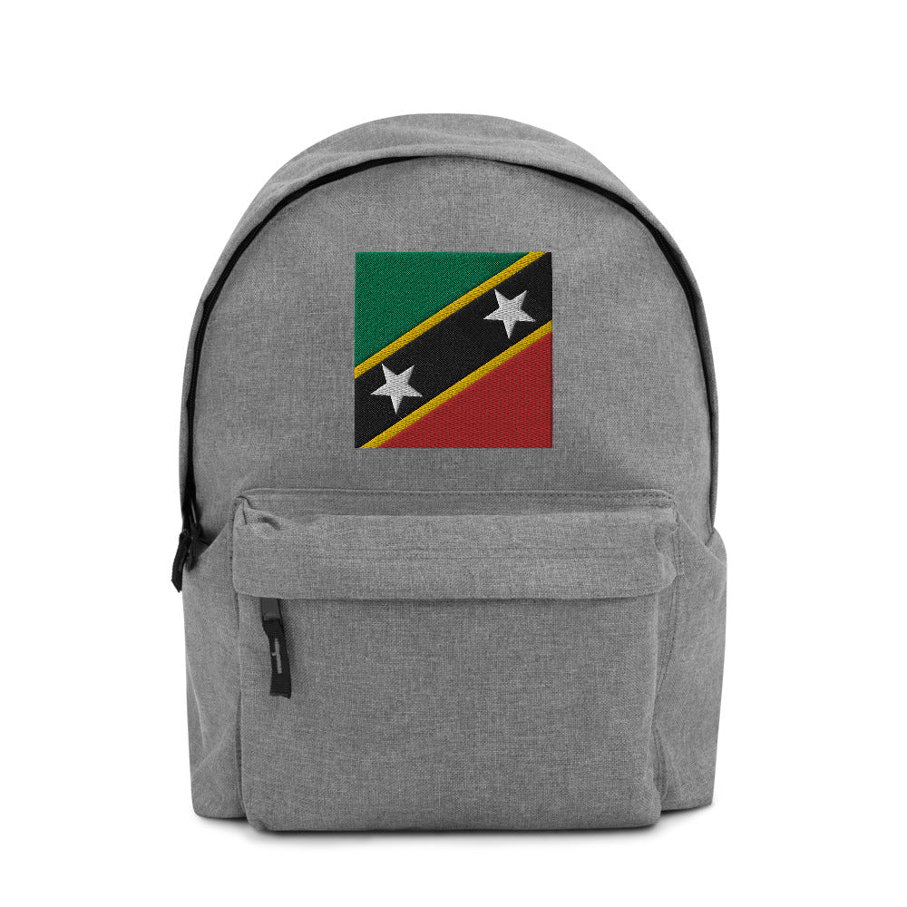 SAINT KITTS AND NEVIS FLAG Embroidered Backpack