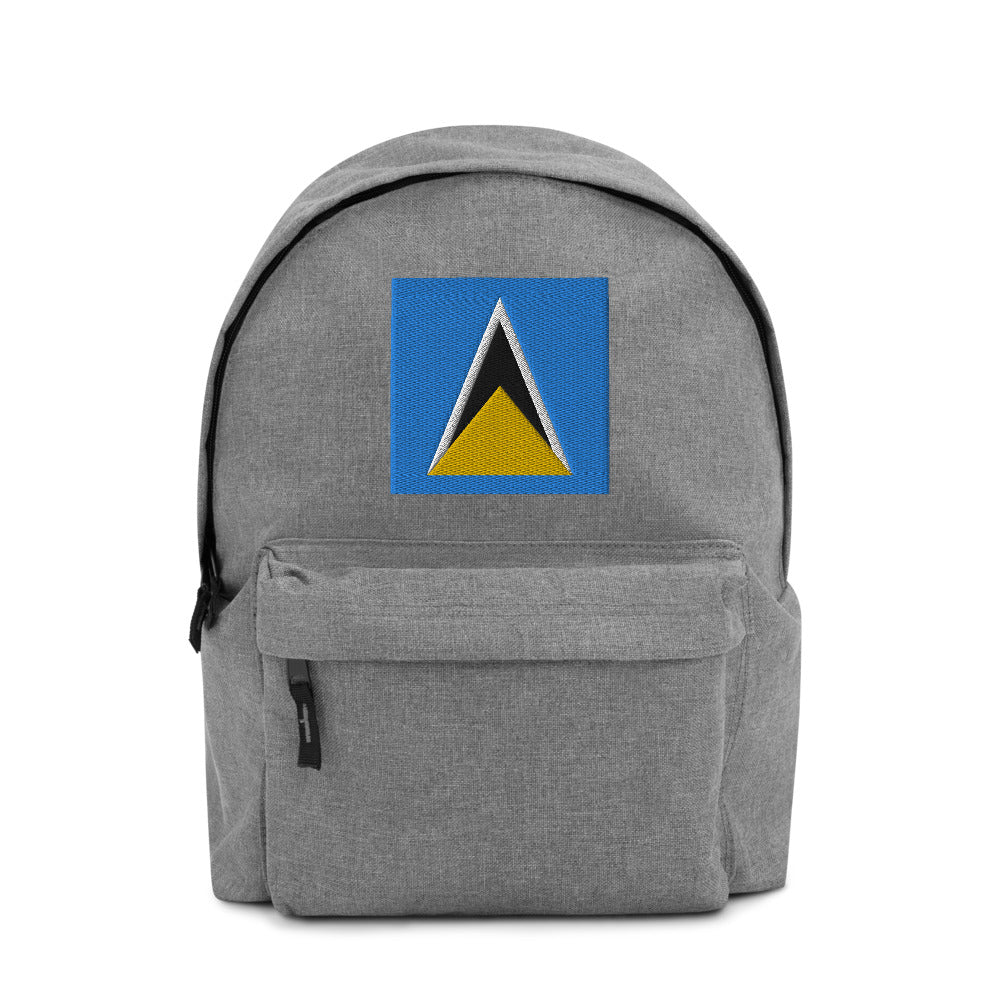 SAINT LUCIA FLAG Embroidered Backpack