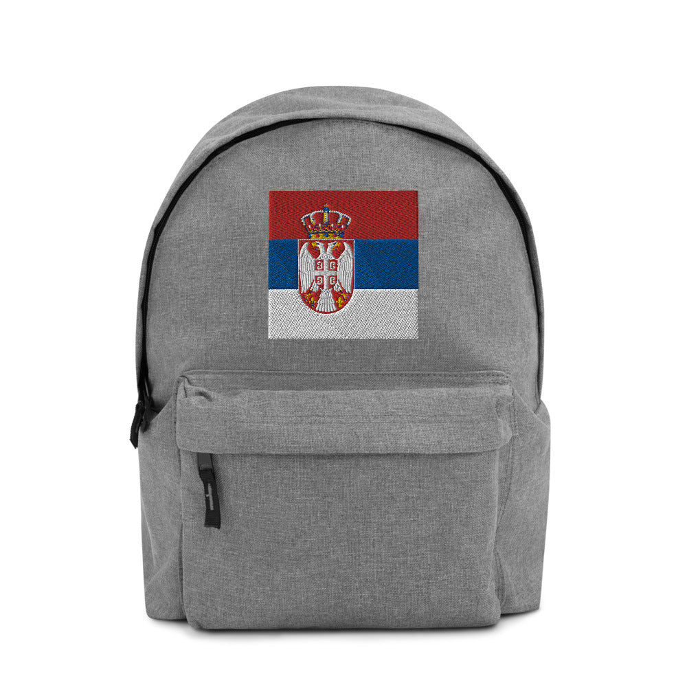 SERBIA FLAG Embroidered Backpack