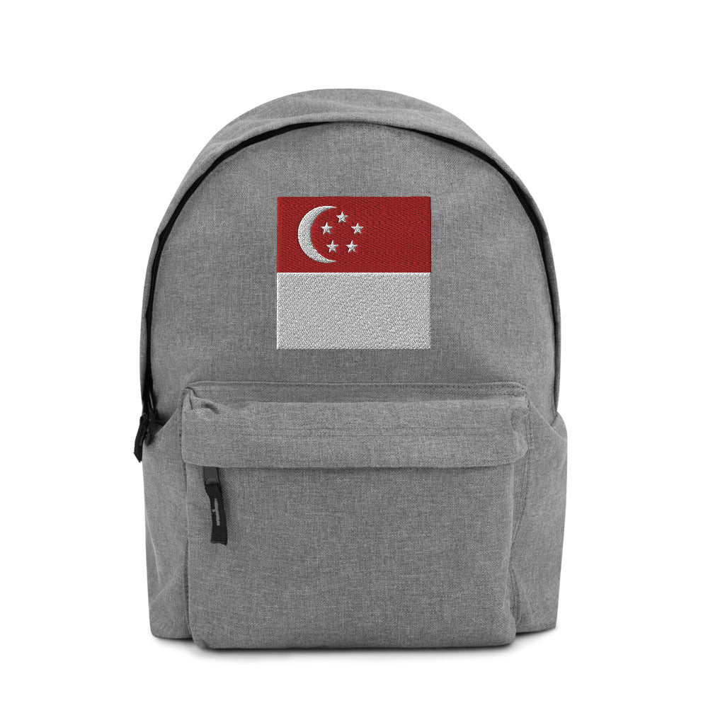 SINGAPORE FLAG Embroidered Backpack