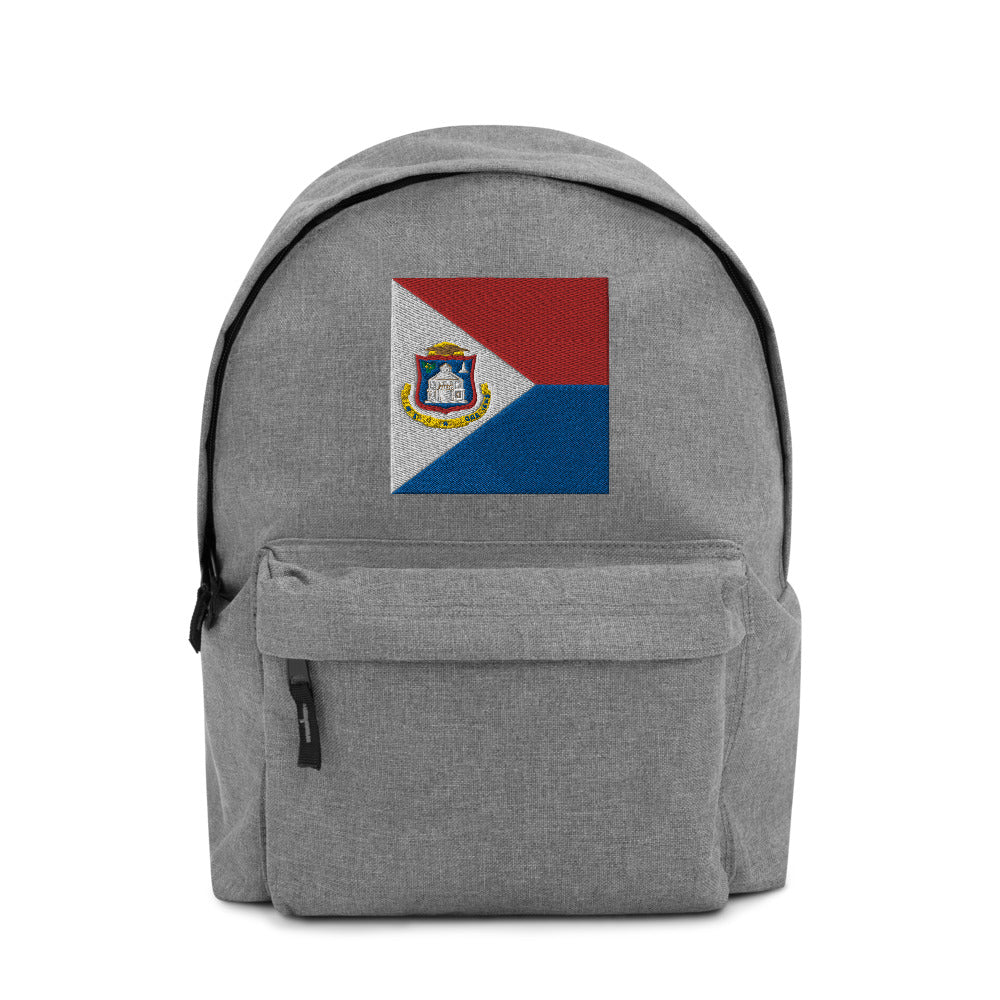 ST. MARTIN FLAG Embroidered Backpack