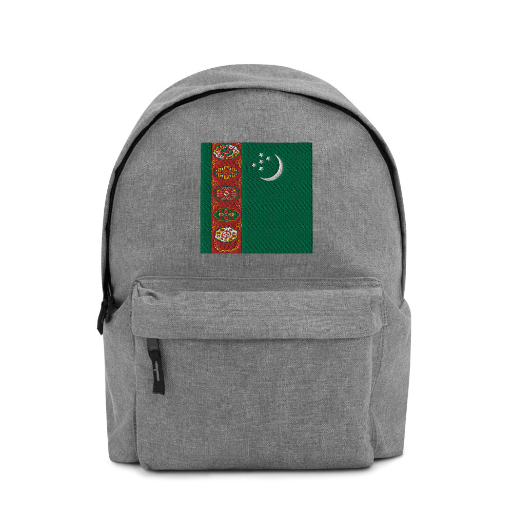 TURKMENISTAN FLAG Embroidered Backpack