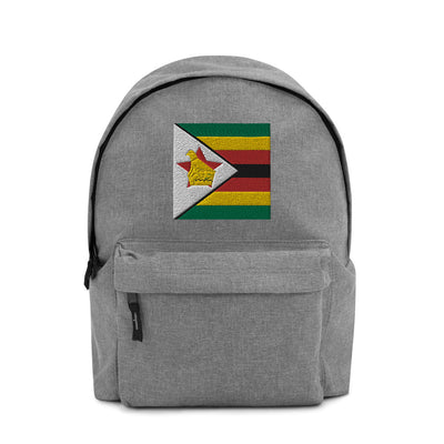 ZIMBABWE FLAG Embroidered Backpack