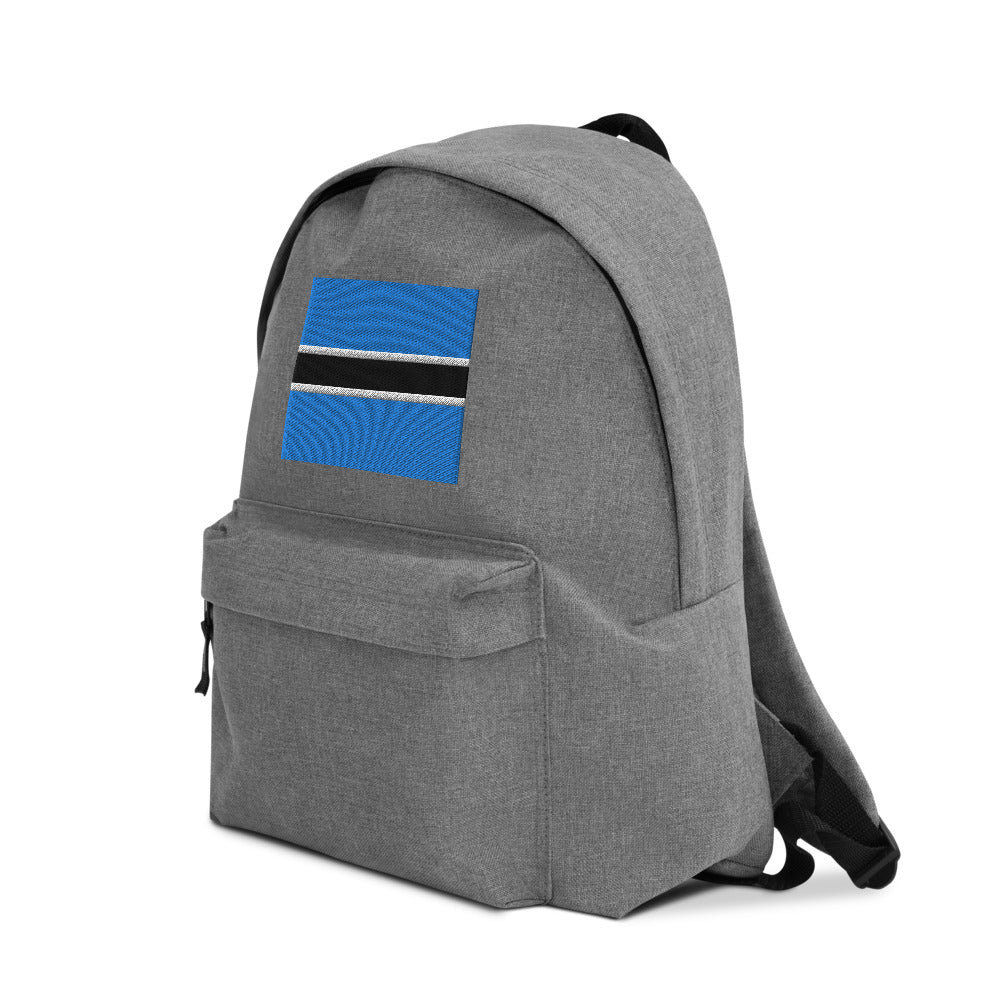 BOTSWANA FLAG Embroidered Backpack