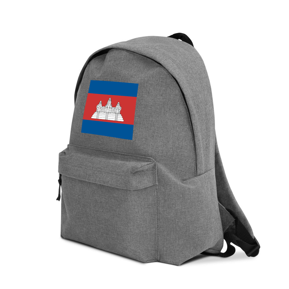 CAMBODIA FLAG Embroidered Backpack