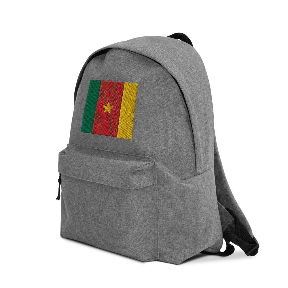 CAMEROON FLAG Embroidered Backpack