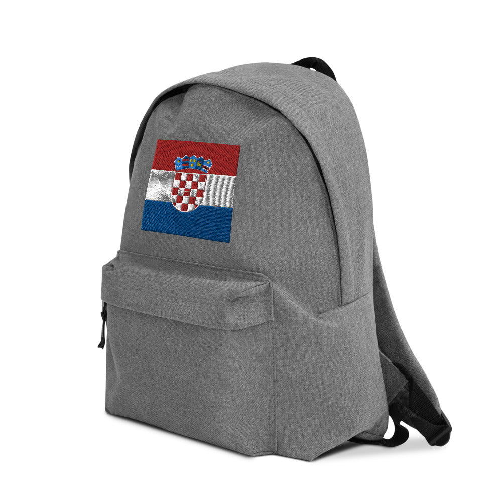 CROATIA FLAG Embroidered Backpack