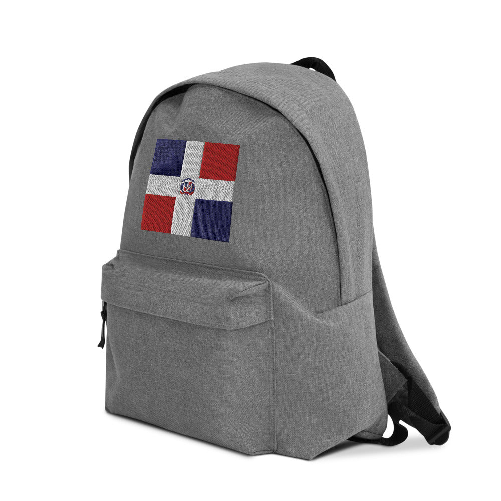 DOMINICAN REPUBLIC FLAG Embroidered Backpack