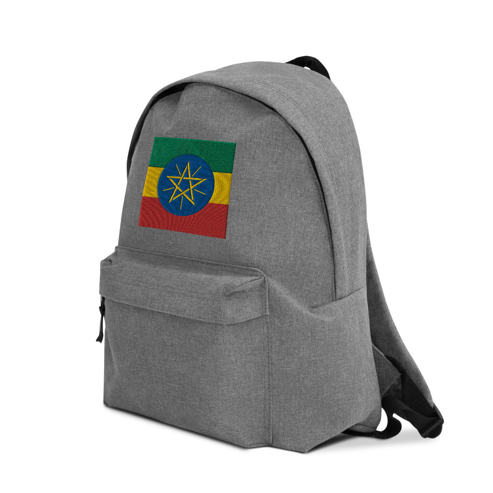 ETHIOPIA FLAG Embroidered Backpack