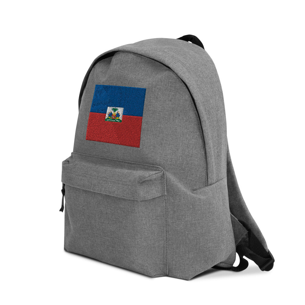 HAITI FLAG Embroidered Backpack