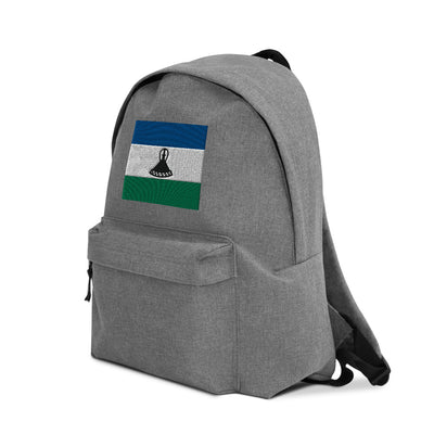 LESOTHO FLAG Embroidered Backpack