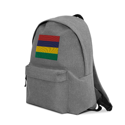 MAURITIUS FLAG Embroidered Backpack