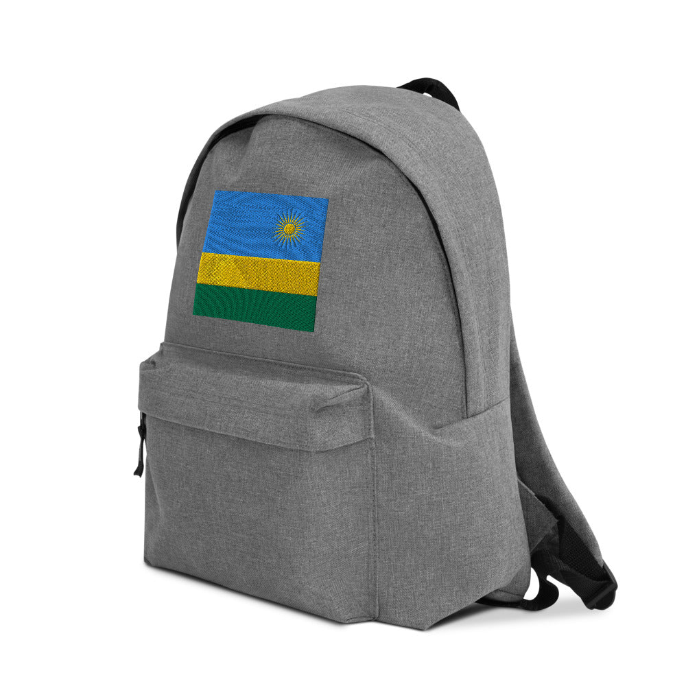 RWANDA FLAG Embroidered Backpack