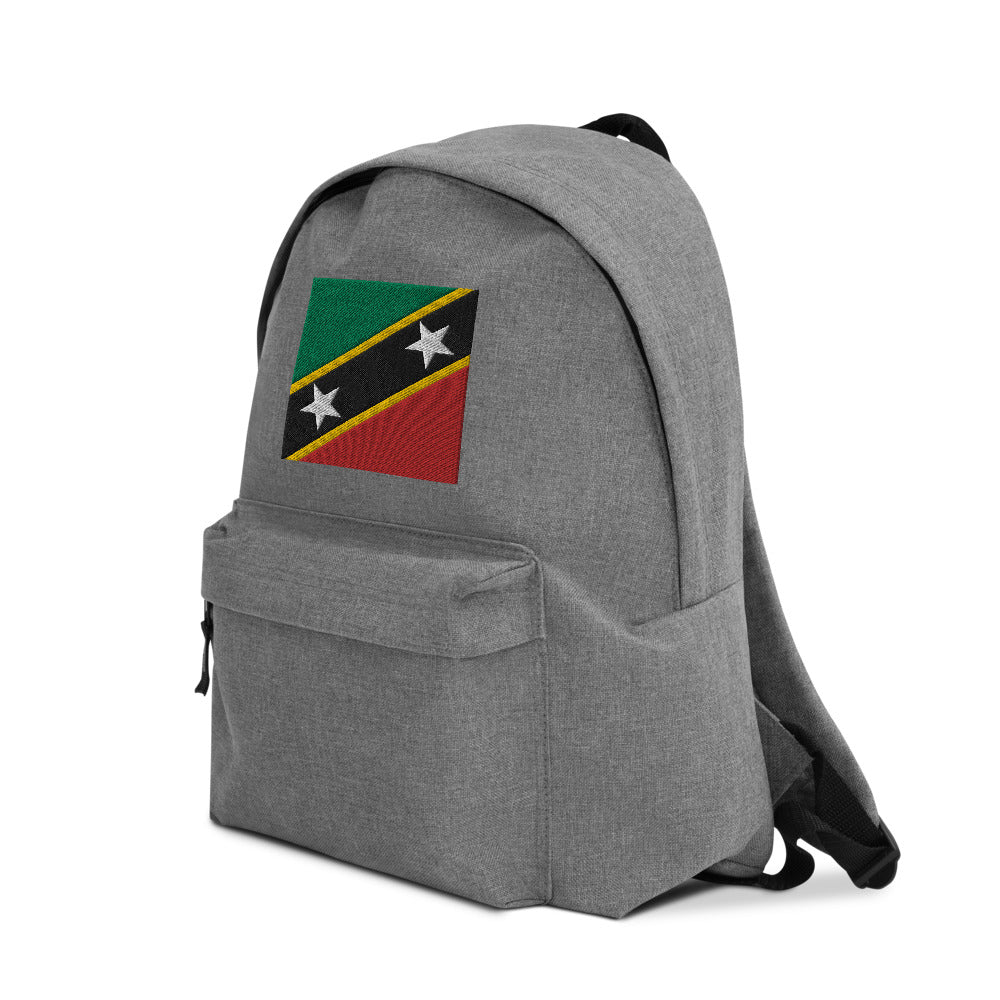 SAINT KITTS AND NEVIS FLAG Embroidered Backpack