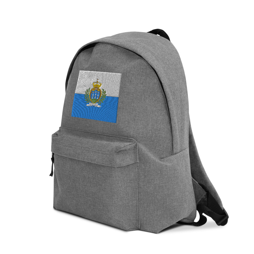 SAN MARINO FLAG Embroidered Backpack