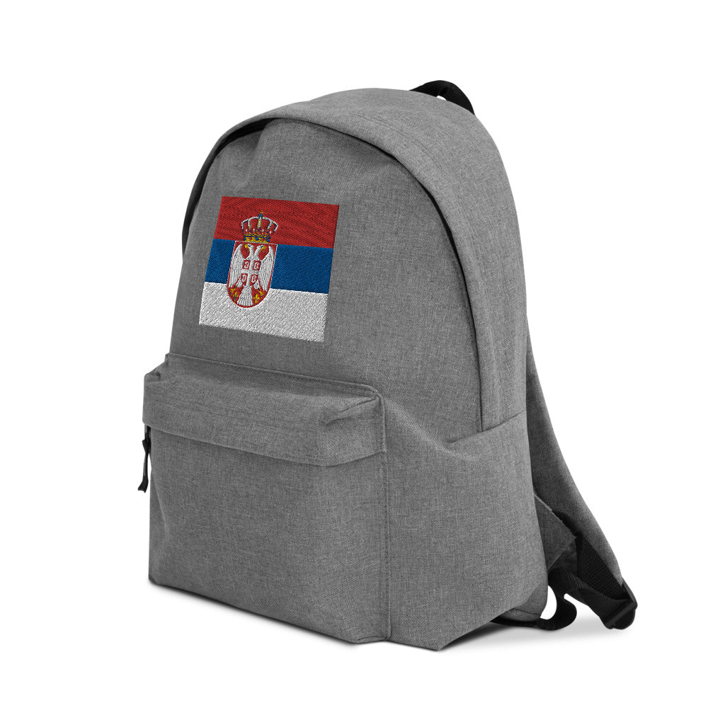 SERBIA FLAG Embroidered Backpack