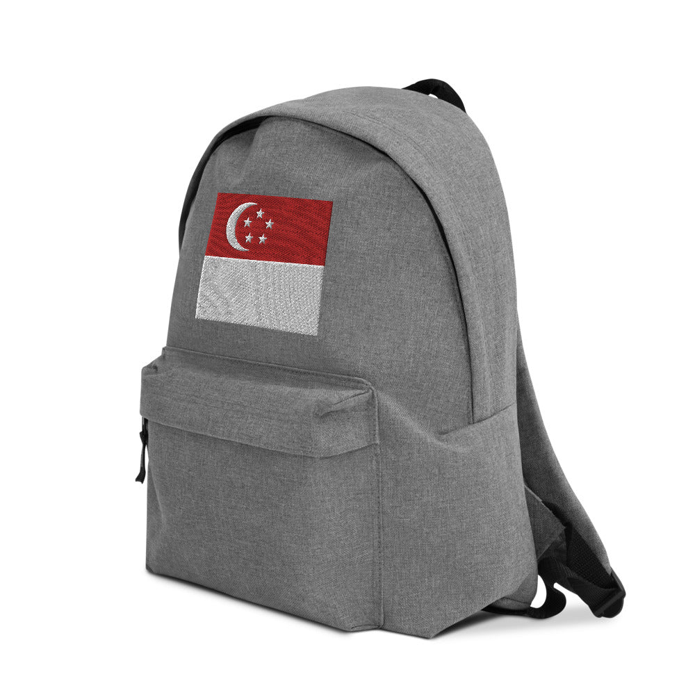 SINGAPORE FLAG Embroidered Backpack