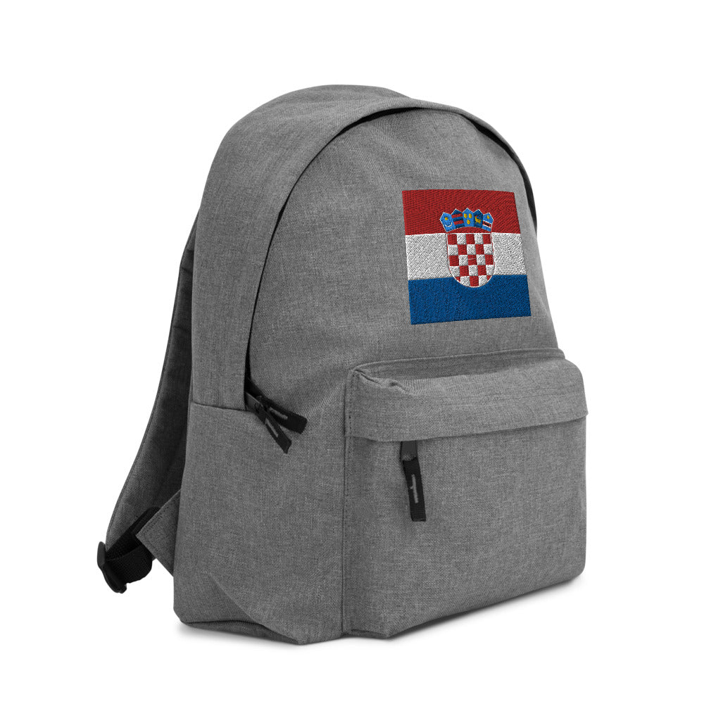 CROATIA FLAG Embroidered Backpack