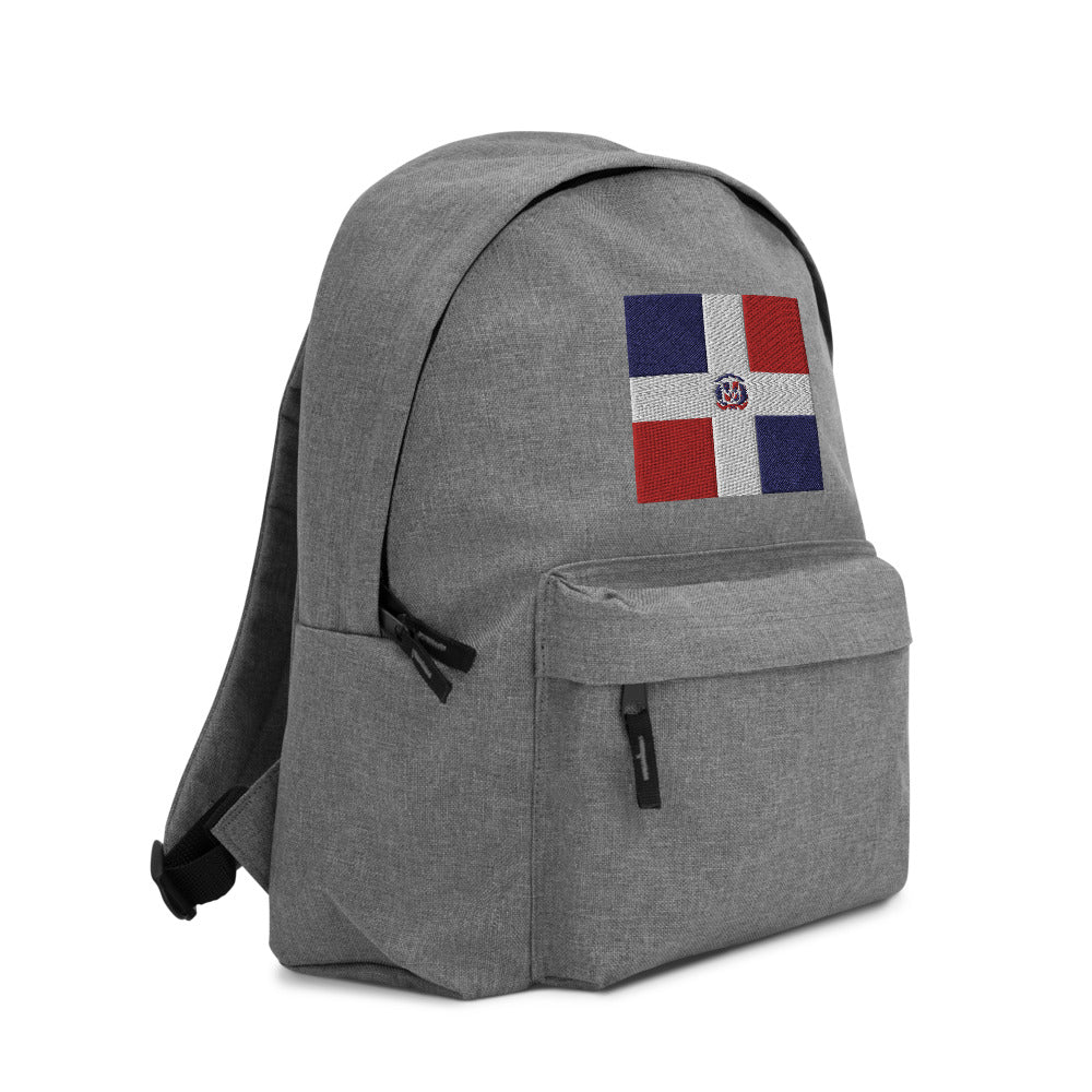 DOMINICAN REPUBLIC FLAG Embroidered Backpack