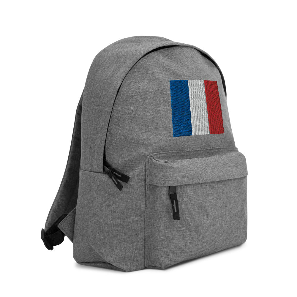 FRANCE FLAG Embroidered Backpack