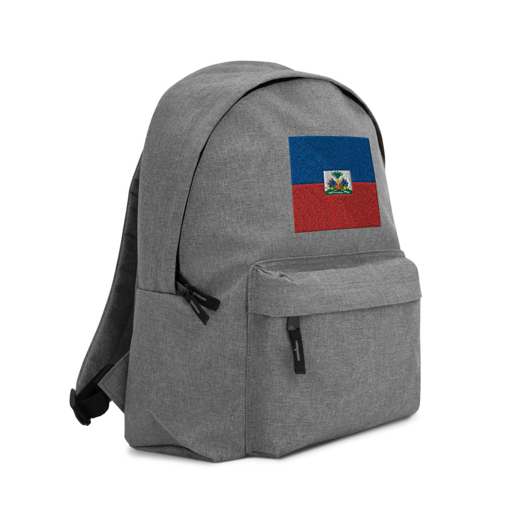 HAITI FLAG Embroidered Backpack