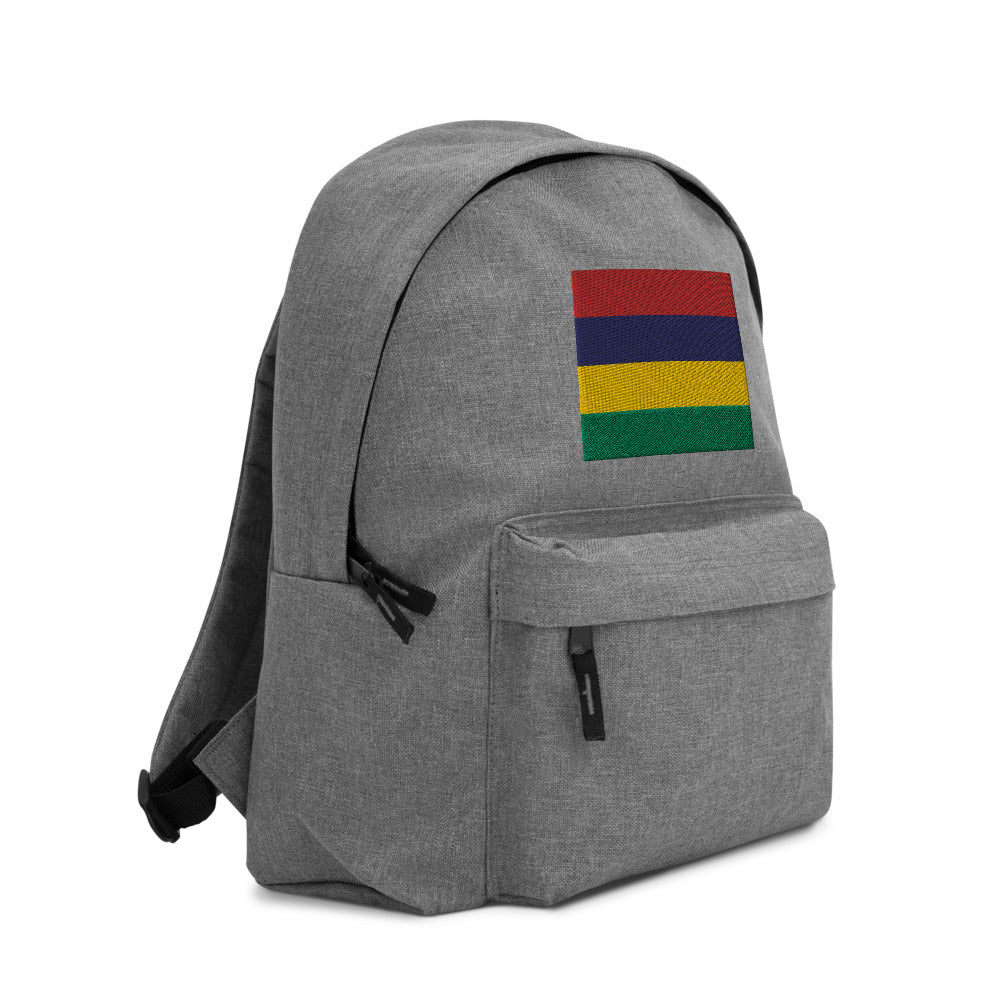 MAURITIUS FLAG Embroidered Backpack