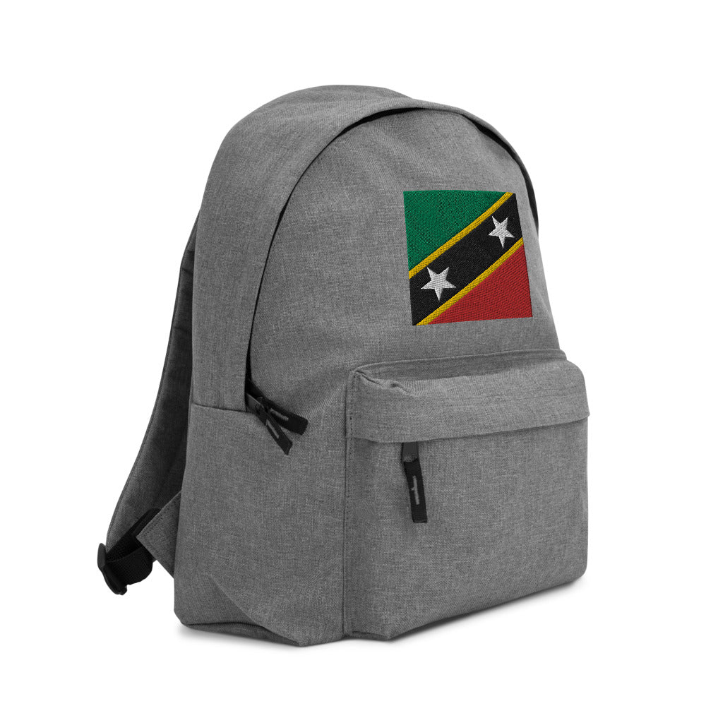 SAINT KITTS AND NEVIS FLAG Embroidered Backpack