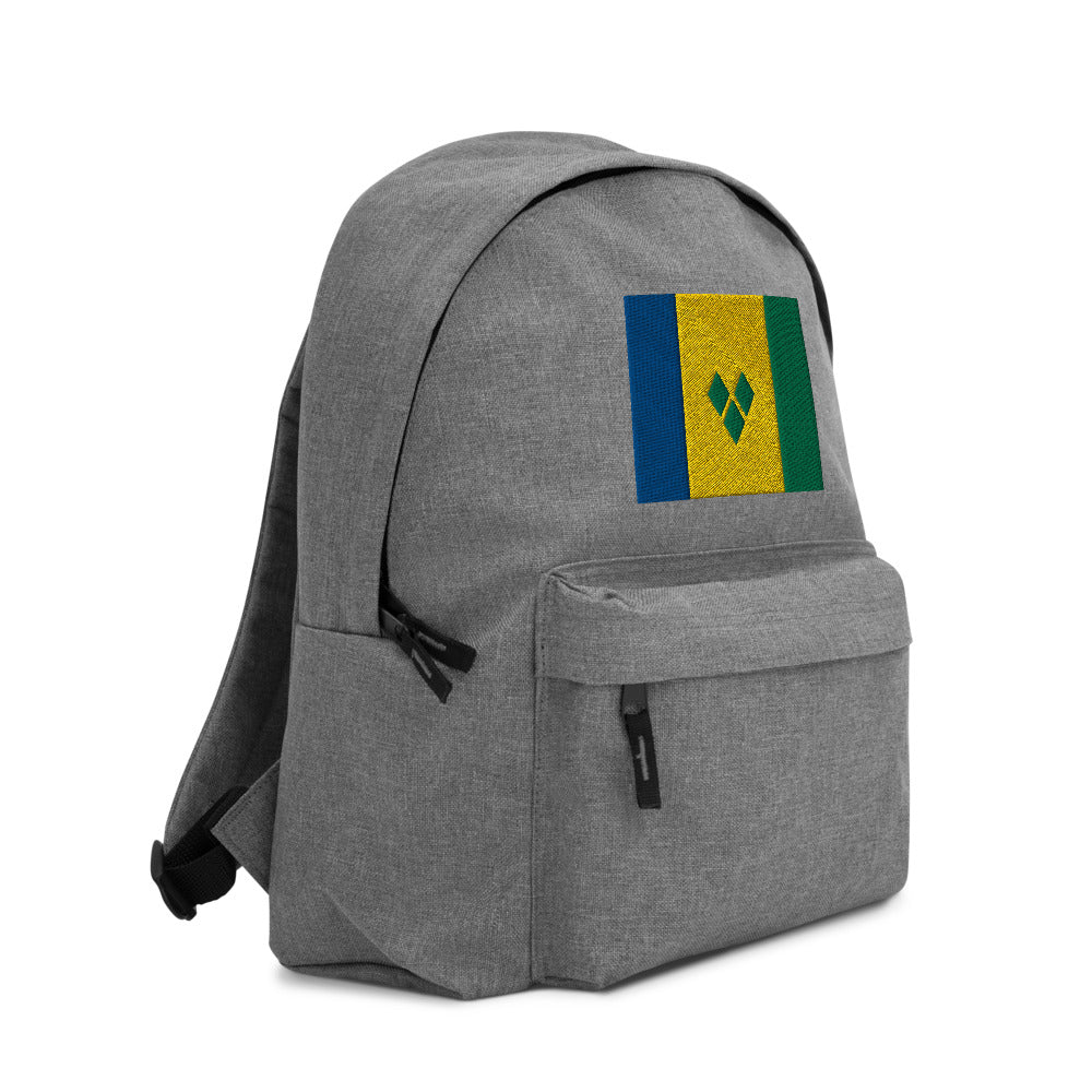 SAINT VINCENT AND THE GRENADINES FLAG Embroidered Backpack