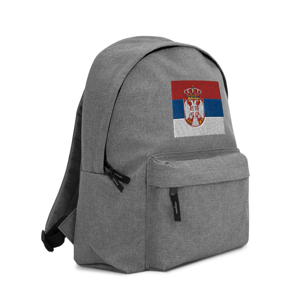 SERBIA FLAG Embroidered Backpack