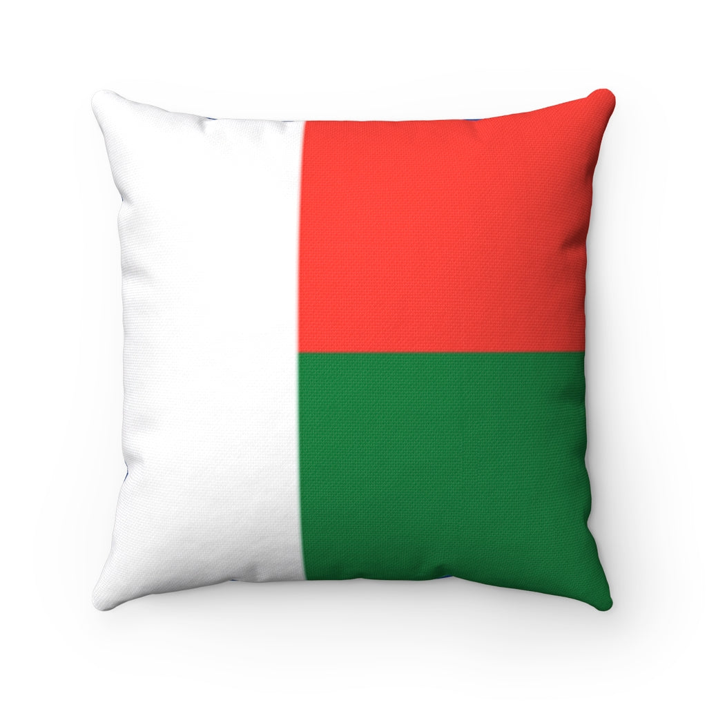 Madagascar flag Spun Polyester Square Pillow