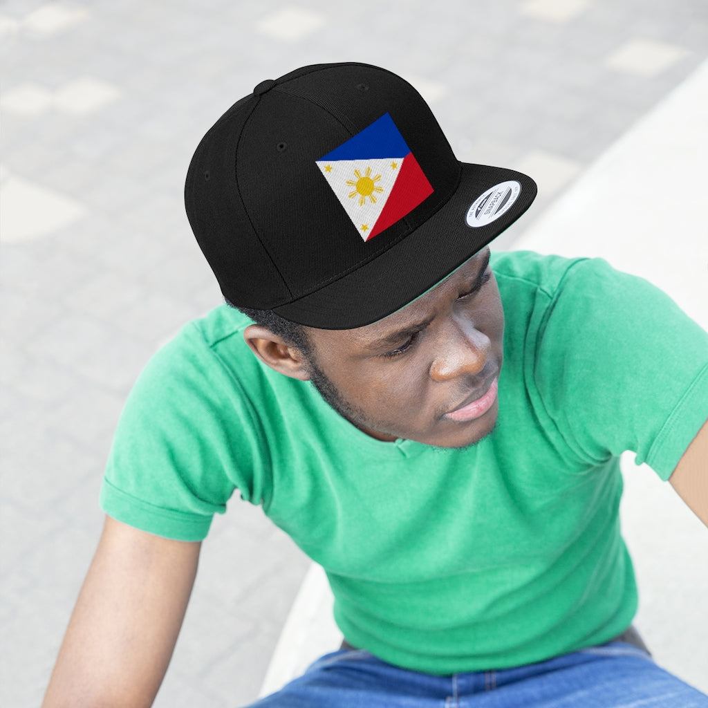 Philippines Unisex Flat Bill Hat