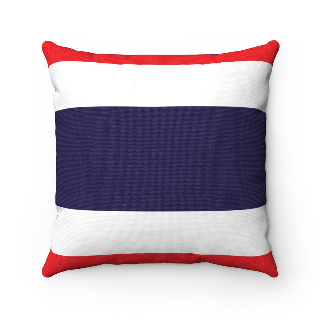 Thailand flag Spun Polyester Square Pillow