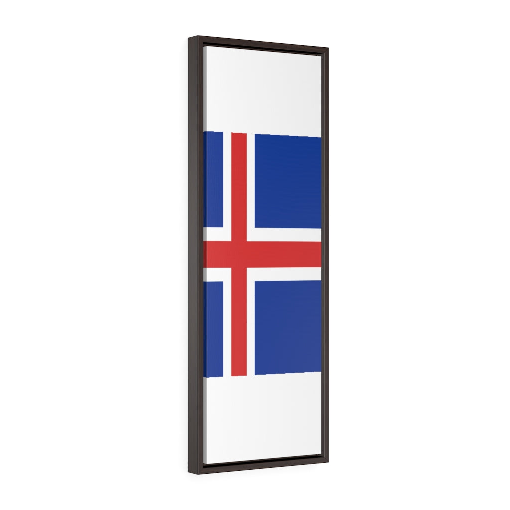 ICELAND Vertical Framed Premium Gallery Wrap Canvas