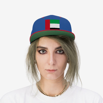 UNITED ARAB EMIRATES Unisex Flat Bill Hat