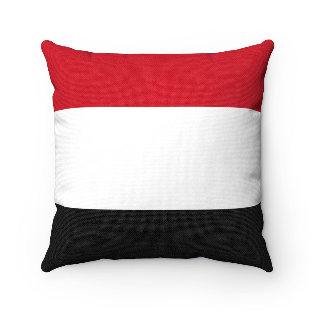 Yemen flag Spun Polyester Square Pillow