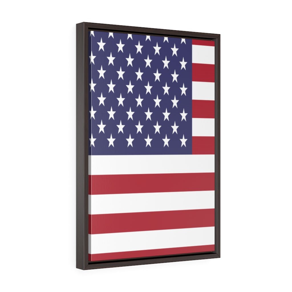 United states Vertical Framed Premium Gallery Wrap Canvas