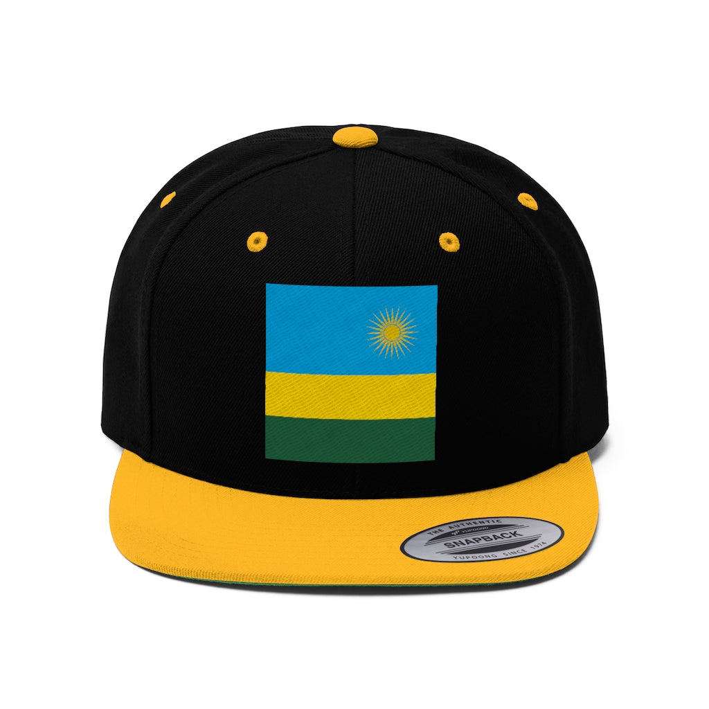 RWANDA Unisex Flat Bill Hat