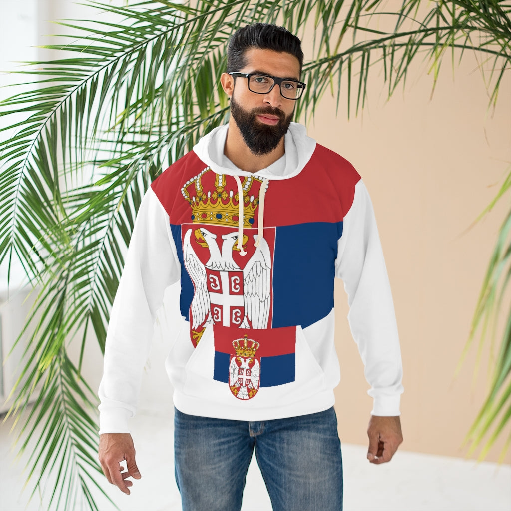 SERBIA AOP Unisex Pullover Hoodie