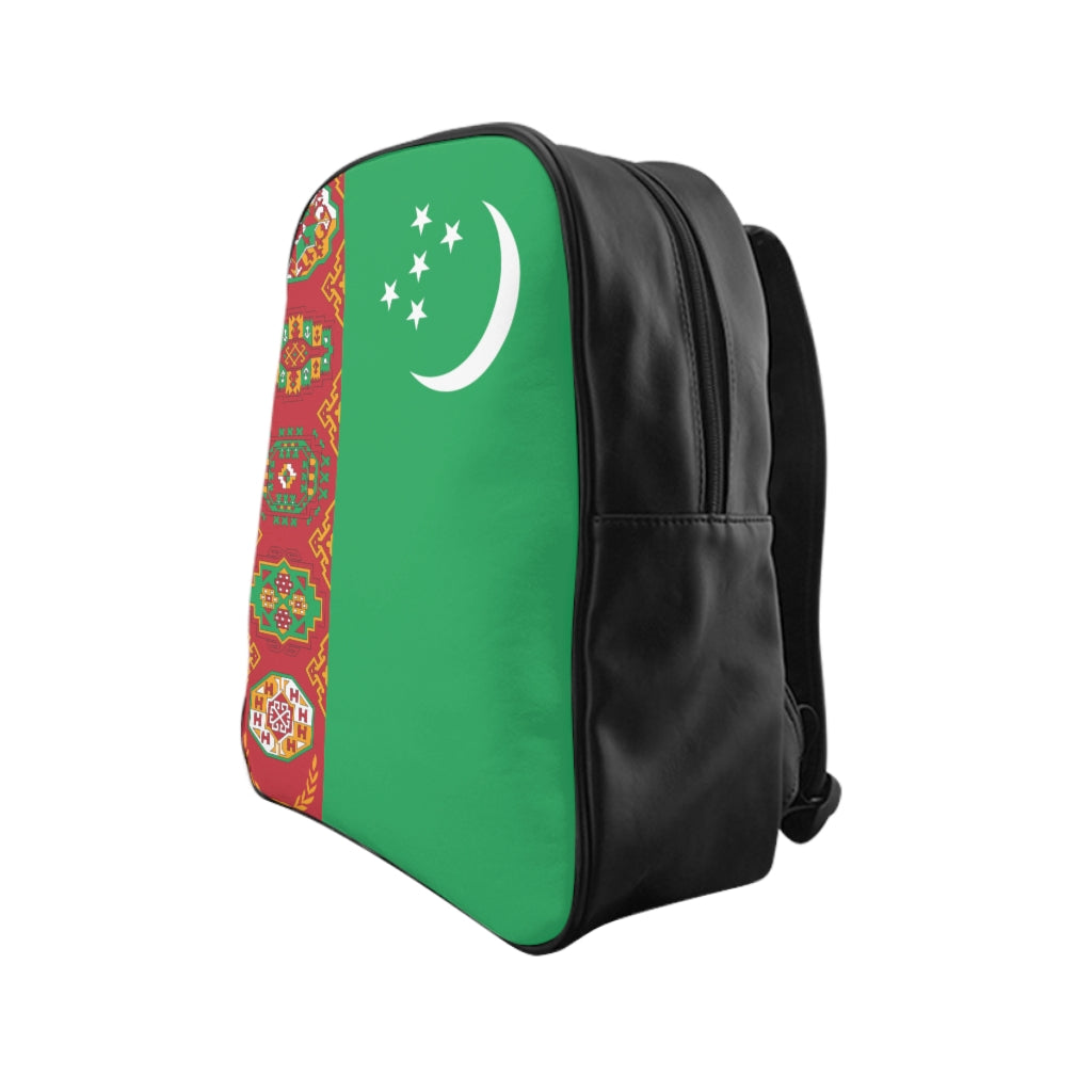 TURKMENISTAN FLAG School Backpack