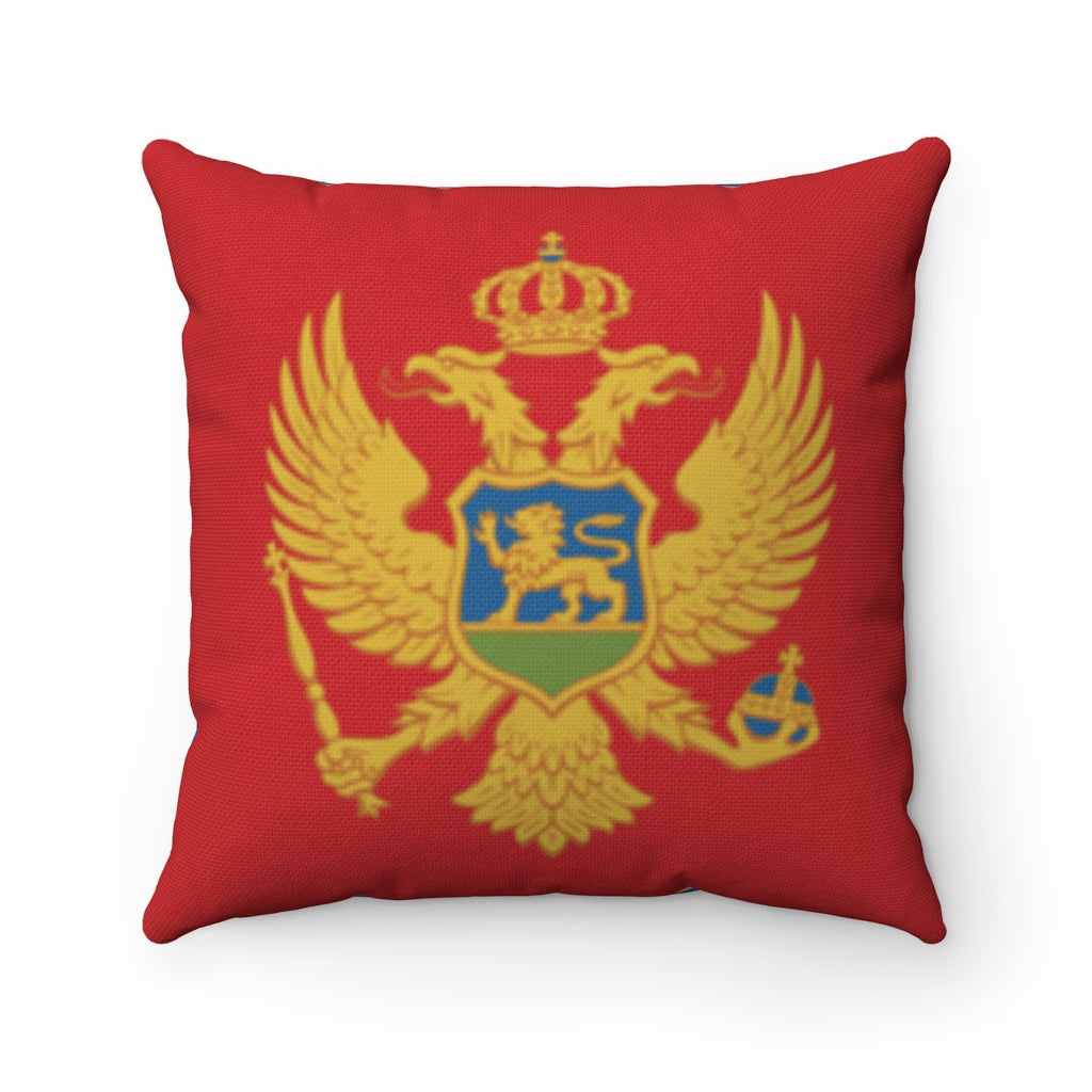 Montenegro flag Spun Polyester Square Pillow