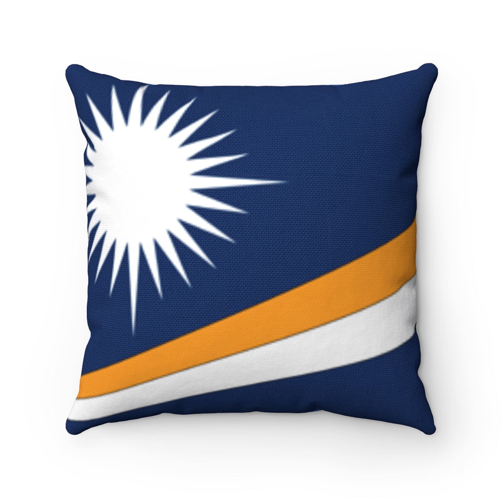 Marshall islands flag Spun Polyester Square Pillow