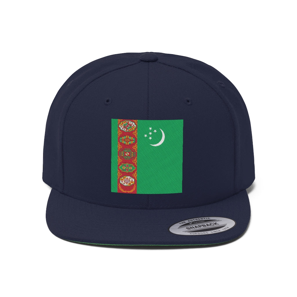 TURKMENISTAN Unisex Flat Bill Hat