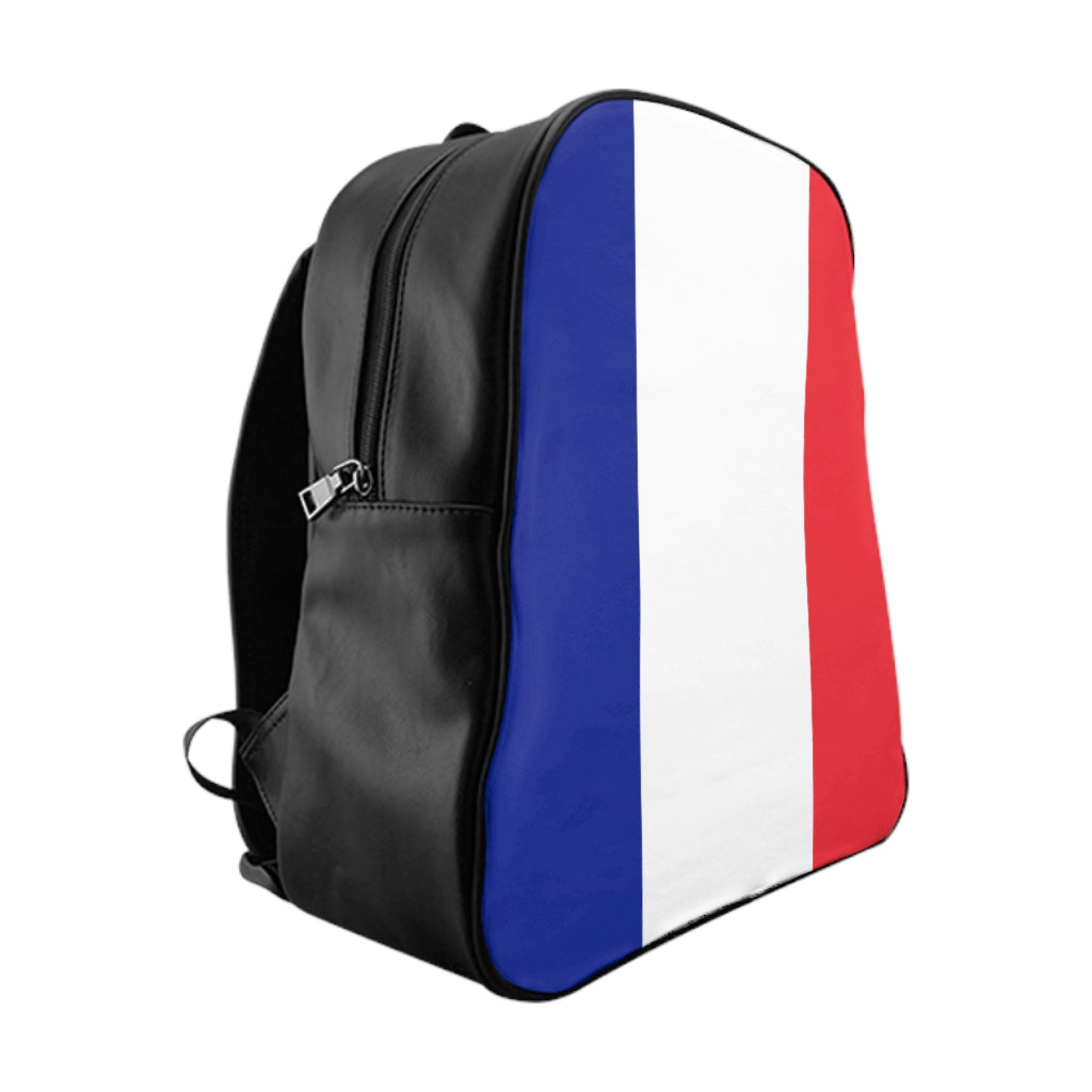 FRANCE FLAG School Backpack