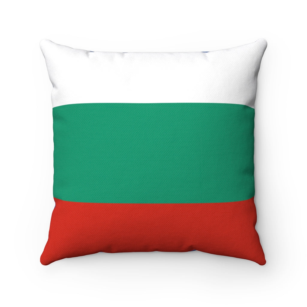 Bulgaria flag Spun Polyester Square Pillow