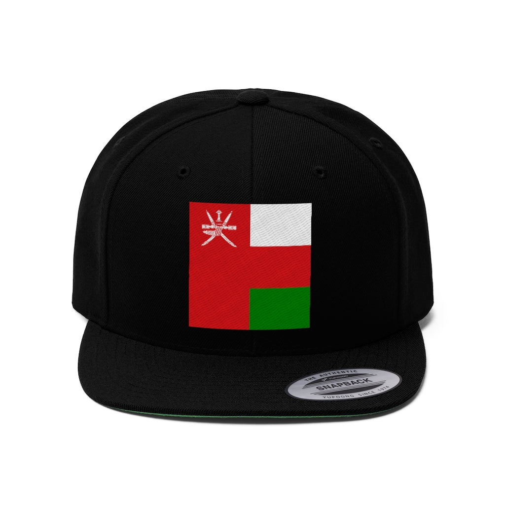 OMAN Unisex Flat Bill Hat