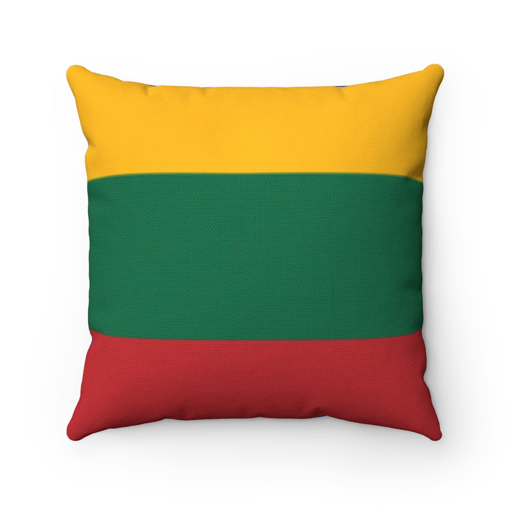 Lithunia flag Spun Polyester Square Pillow