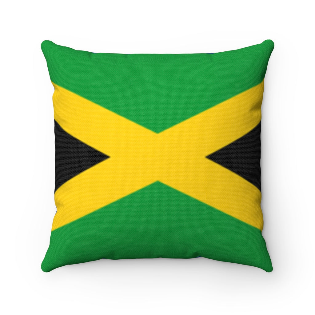 Jamaica flag Spun Polyester Square Pillow